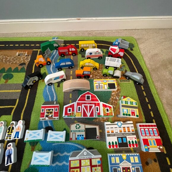 Melissa & Doug Deluxe Activity Road Rug Play Set - Picture 3 of 6